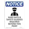 Signmission OSHA Sign, Hard Hats And With Symbol, 5in X 3.5in Decal, 3.5" W, 5" H, Portrait, OS-NS-D-35-V-13281 OS-NS-D-35-V-13281 - alternate 1